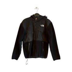 The North Face Black Hooded Fleece and Nylon Jacket